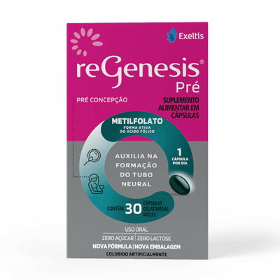 Suplemento Alimentar Regenesis Pré Exeltis 30 Cápsulas Gelatinosas